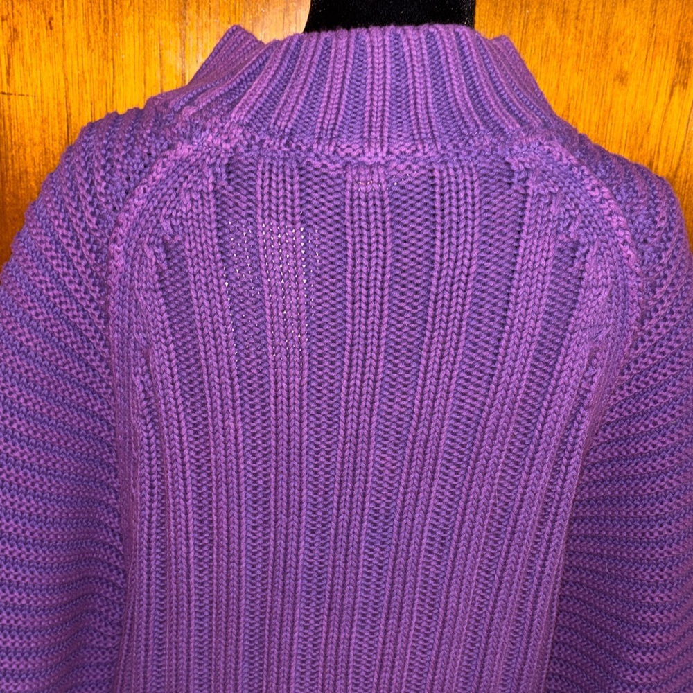 NWT FREE PEOPLE Glowing Orchid Purple Women's Sweetheart Sweater SZ LARGE - Picture 8 of 11